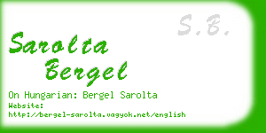 sarolta bergel business card